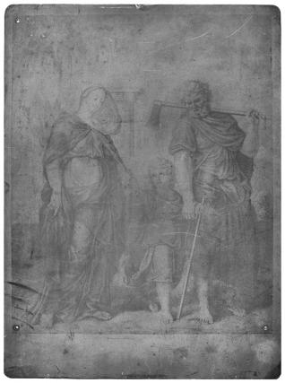 La Sainte Famille, photographie sur métal, gravée à l’acide (héliographie par contact), 1826-1827